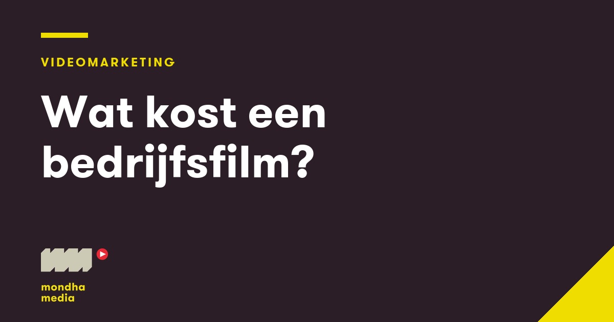 Bedrijfsfilm kosten: wat bepaalt de prijs