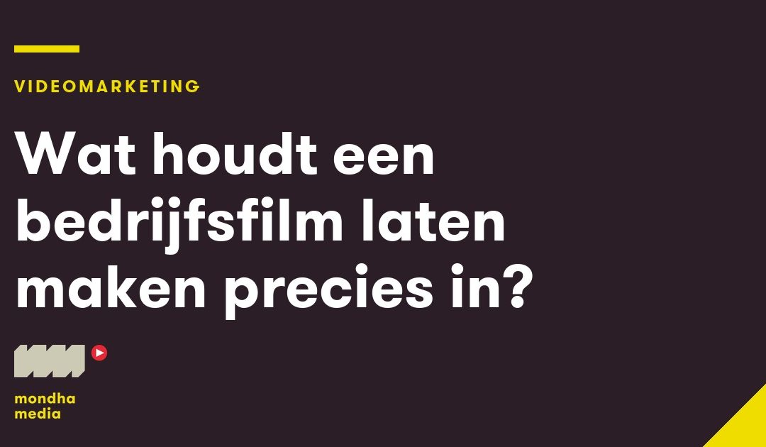 Wat houdt een bedrijfsfilm laten maken precies in?
