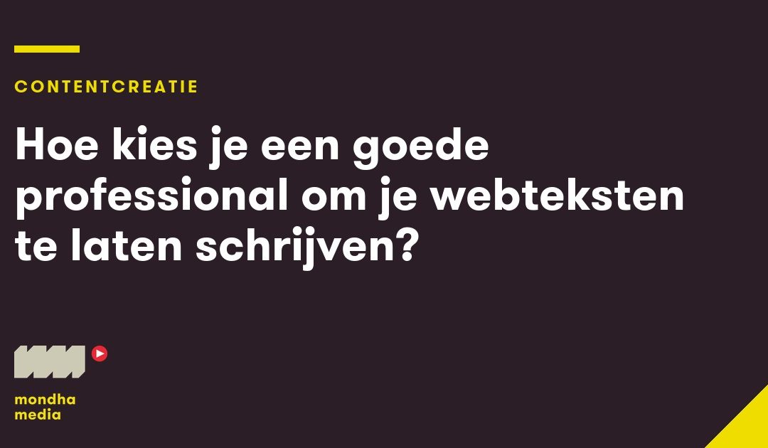 Hoe kies je een goede professional om je webteksten te laten schrijven?